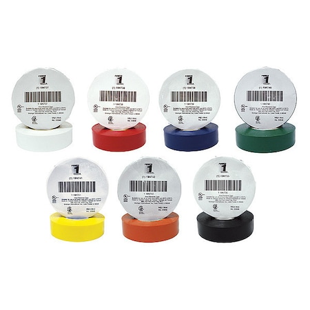 Electrical Tape, Vinyl, 22 yd L, 3/4 in W MPN:7DX31