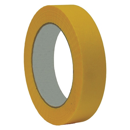 Masking Tape, 1 1/2 in W x 60 yd L, 3.6 mil Thick, Yellow, Acrylic Adhesive MPN:TC060-1.5