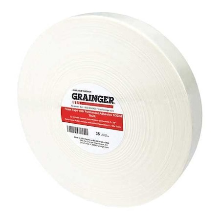 Double-Sided Foam Tape, 3/4 in W, 3/4 in L, 1/32 in, Polyethylene Foam, Double-Sided, 864 PK MPN:TC242