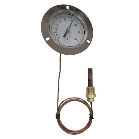 Analog Panel Mt Thermometer, 30 to 180F MPN:12U621