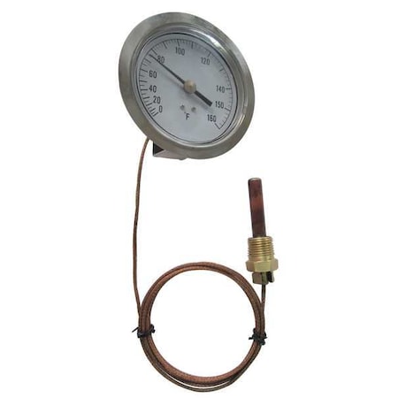Analog Panel Mt Thermometer, 0 to 160F MPN:12U630
