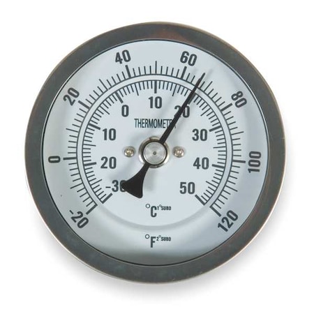 Bimetal Thermom, 3 In Dial, -20 to 120F MPN:1NFY2