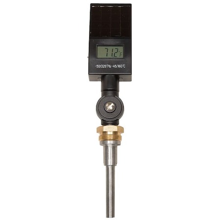 Digital Solar Powered Thermometer, -50 Degrees to 300 Degrees F MPN:6CMZ2