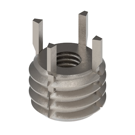 Key Locking Thread Insert, Heavy Wall, 4 Keys, No. 10-32 Int Thrd Sz, 7/16