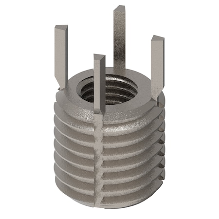 Key Locking Thread Insert, Thin Wall, 4 Keys, M6-0.75 Int Thrd Sz, M10-1.25 Ext Thrd Sz, 10 PK MPN:217-076552