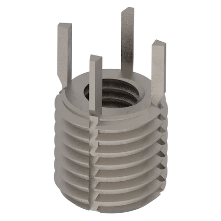 Key Locking Thread Insert, Thin Wall, 4 Keys, M6-1.00 Int Thrd Sz, M10-1.25 Ext Thrd Sz, 10 PK MPN:217-077352
