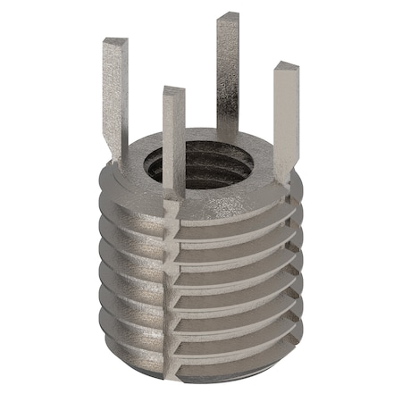 Key Locking Thread Insert, Thin Wall, 4 Keys, M6-0.75 Int Thrd Sz, M10-1.25 Ext Thrd Sz, 10 PK MPN:217-077552