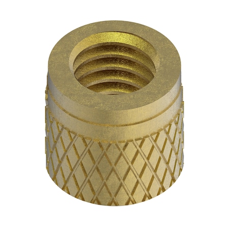 Press Insert, No. 10-32 Int Thrd Sz, 1/4 in L, 17 in Dia., Brass, Plain, PK25 MPN:240-332-BR.250-PK25