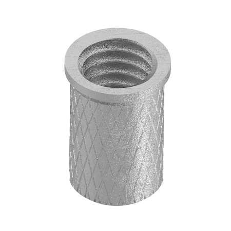 Press Insert, M10-1.50 Int Thrd Sz, 15.875 mm L, 11.455 mm Dia., Aluminum, Plain, 10 PK MPN:240-M10-AL-PK10