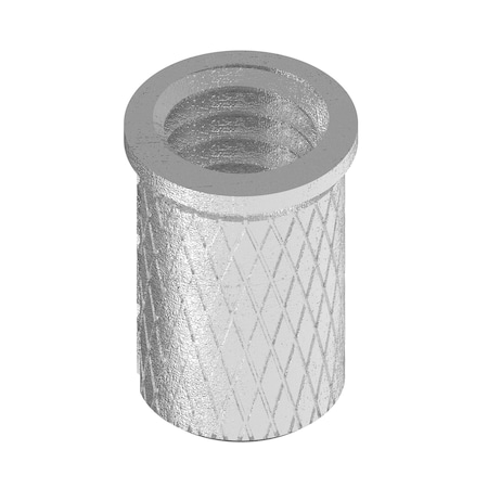 Press Insert, M10-1.50 Int Thrd Sz, 15.875 mm L, 11.455 mm Dia., Aluminum, Plain, 10 PK MPN:260-M10-AL-PK10