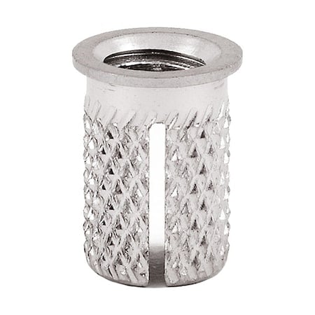 Press Insert, M5-0.80 Int Thrd Sz, 9.525 mm L, 6.654 mm Dia., 18-8 Stainless Steel, Plain, 5 PK MPN:260-M5-CR-PK5