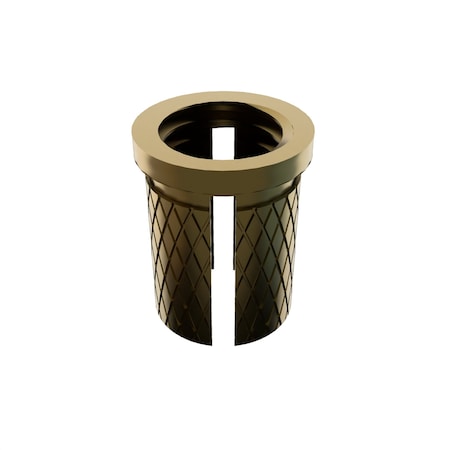 Press Insert, M6-1.00 Int Thrd Sz, 12.7 mm L, 8.280 mm Dia., Brass, Plain, 25 PK MPN:260-M6-BR-PK25