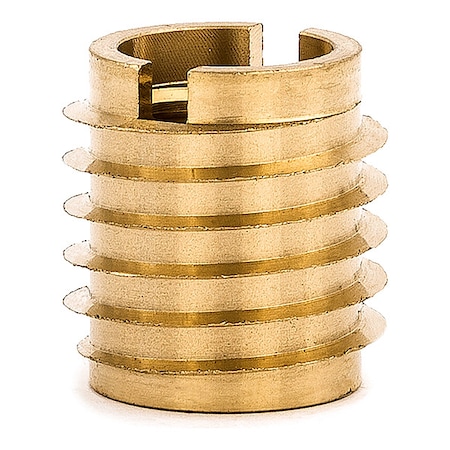 Knife Thread Insert, M10-1.50 Int Thrd Sz, 15.875 mm L, 12.7 mm Dia., Brass, Plain, 10 PK MPN:400-M10-PK10
