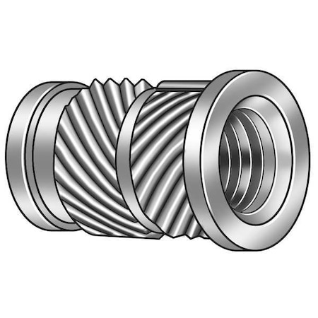 Ultrasonic Insert, #2-56, 5/32 in L, 0.187 in Insert Dia., 0.123 in Tapered End Dia., Brass MPN:4KXW9