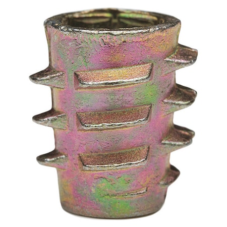 Hex Drive Threaded Insert, M6-1.00 Int Thrd Sz, 33/64 in L, 11.5 mm Dia., Zinc Alloy, Plain, 50 PK MPN:800610-13-PK50