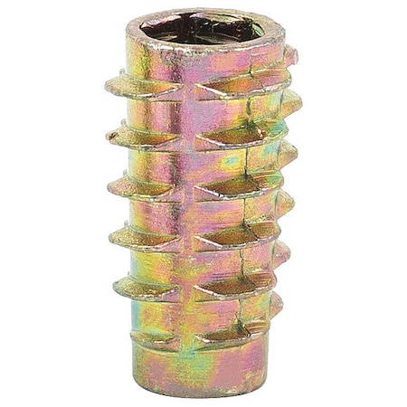 Hex Drive Threaded Insert, M6-1.00 Int Thrd Sz, 25/32 in L, 11.5 mm Dia., Zinc Alloy, Plain, 50 PK MPN:800610-20-PK50