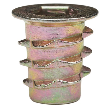 Hex Drive Threaded Insert, M6-1.00 Int Thrd Sz, 33/64 in L, 11.9 mm Dia., Zinc Alloy, Plain, 50 PK MPN:900610-13-PK50