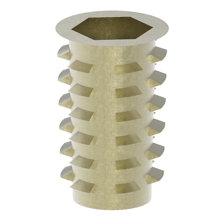 Hex Drive Threaded Insert, M10-1.50 Int Thrd Sz, 25 mm L, 15.494 mm Dia., Zinc Alloy, Plain, 25 PK MPN:901050-25-PK25