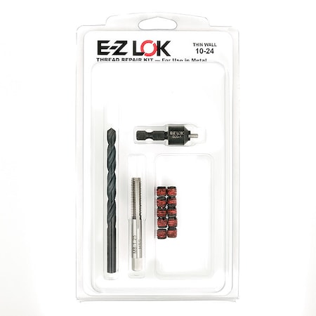 Thread Repair Kit, Self Locking Thread Inserts, Steel, 10 Inserts MPN:EZ-310-3