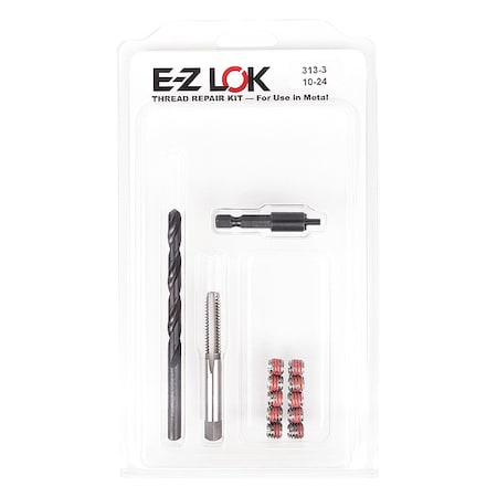 Thread Repair Kit, Self Locking Thread Inserts, 18-8 Stainless Steel, 10 Inserts MPN:EZ-313-3