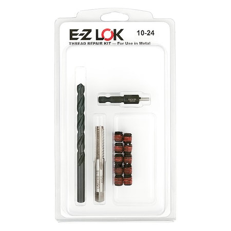 Thread Repair Kit, Self Locking Thread Inserts, Steel, 10 Inserts MPN:EZ-329-3