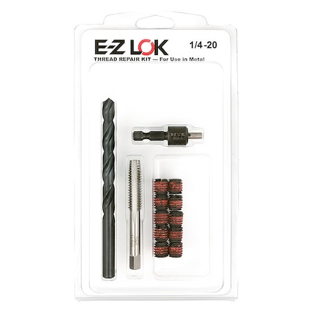 Thread Repair Kit, Self Locking Thread Inserts, Steel, 10 Inserts MPN:EZ-329-4