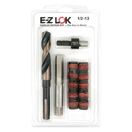 Thread Repair Kit, Self Locking Thread Inserts, Steel, 10 Inserts MPN:EZ-329-8
