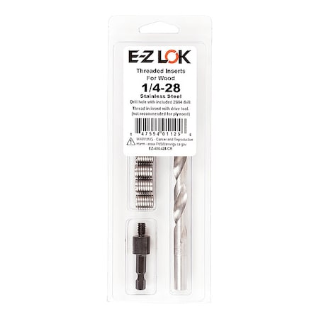 Thread Repair Kit, Knife Thread Inserts, 18-8 Stainless Steel, 6 Inserts MPN:EZ-400-428-CR
