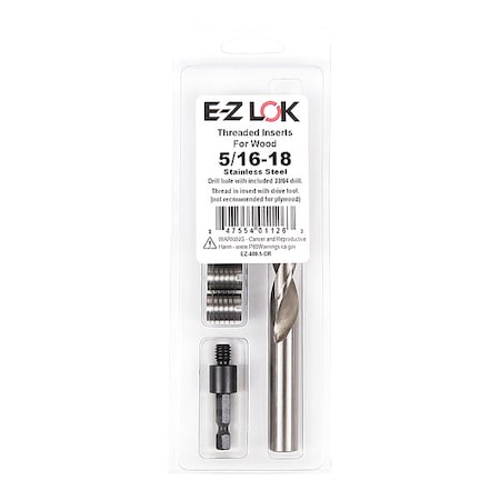 Thread Repair Kit, Knife Thread Inserts, Plain, 5 Inserts MPN:EZ-400-5-CR