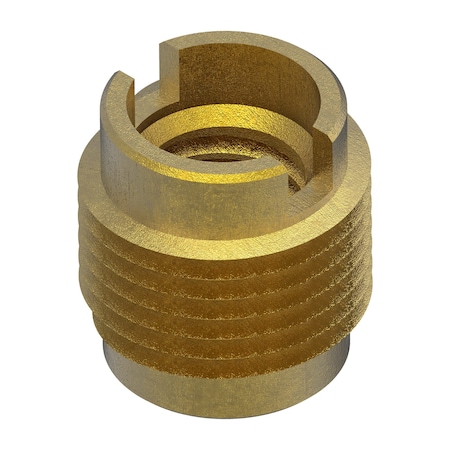 Knife Thread Insert, M10-1.50 Int Thrd Sz, 15.875 mm L, 12.7 mm Dia., Brass, Plain MPN:EZ-400-M10
