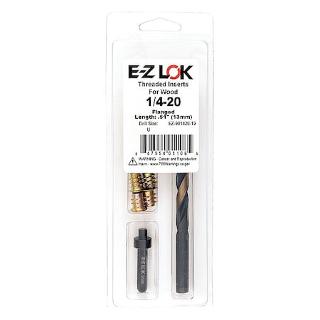 Thread Repair Kit, Hex Drive Threaded Inserts, 1/4