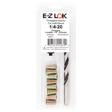 Thread Repair Kit, Hex Drive Threaded Inserts, 1/4