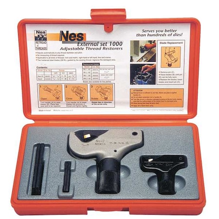 Thread Repair Kit, External 5/32 in to 1 1/2 in Thrd Sz, Steel, Steel MPN:NES1000
