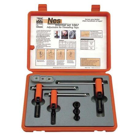 Thread Repair Kit, Internal 5/16 in to 13/16 in Thrd Sz, Steel, Steel MPN:NES1007