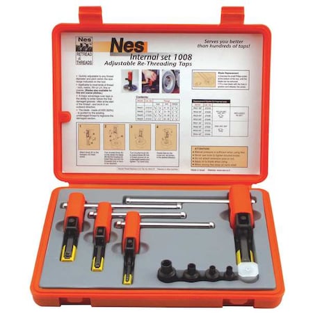 Thread Repair Kit, Internal 5/16 in to 1 1/4 in Thrd Sz, Steel, Steel MPN:NES1008