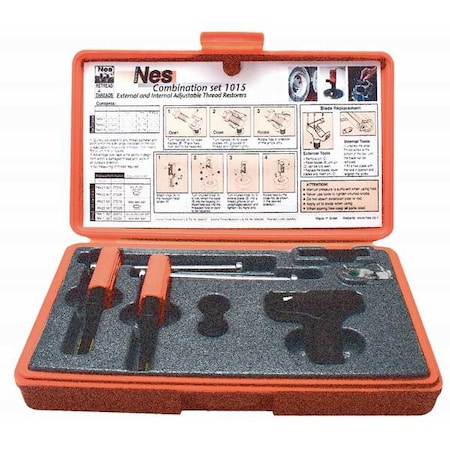 Thread Repair Kit, External 5/32 in to 3/4 in, Internal 5/16 in to 5/8 in Thrd Sz, Steel, Steel MPN:NES1015