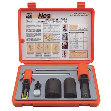 Thread Repair Kit, Internal 7/8 in to 2 5/8 in Thrd Sz, Steel, Steel MPN:NES1036
