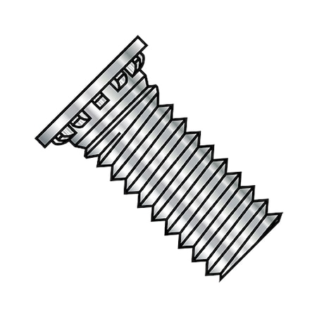 Self-Clinching Stud, 1/4-20 x 3/4 in, 3/4 in, Flush Head Self Clinching, Stainless Steel, 2000 PK MPN:1412SCN300