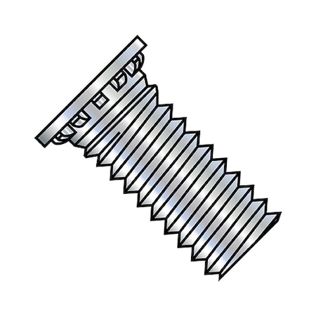 Self-Clinching Stud, M6-1.0X12, 12, Flush Head Self Clinching, Steel, Zinc Plated Finish, 4000 PK MPN:M612SCN