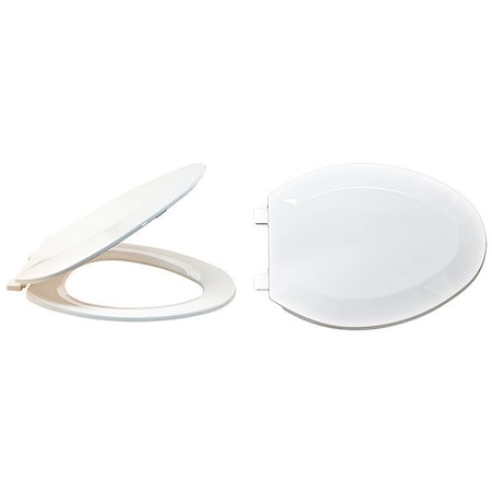 Toilet Seat, Plastic, White, 14
