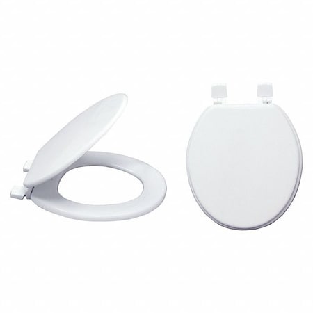 Bidet Toilet Seat With Cover, Wood, Round, White MPN:65905