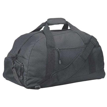 Duffel Bag, Black, Polyester MPN:9VMP6