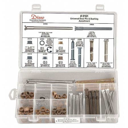 Door Pin & Bushing Assortment, 86 Pc MPN:8161
