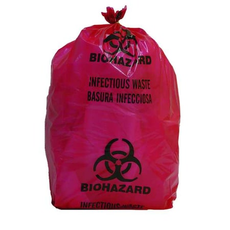 Biohazard Bag, Red, 5 gal., PK200 MPN:3UAF4
