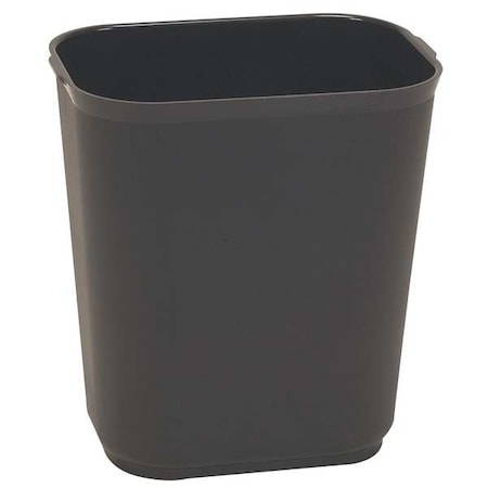 7 gal Rectangular Indoor Plastic Can, Black, Fiberglass MPN:4PGL7