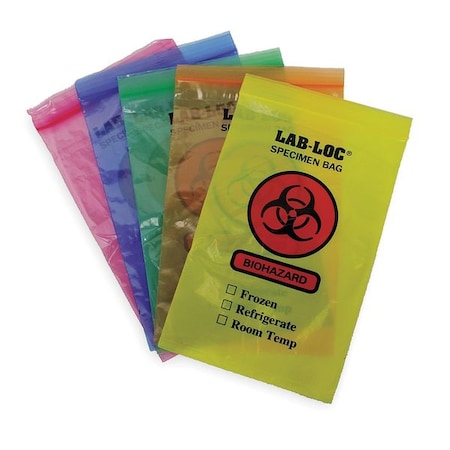 Biohazard Bags, 0.5 gal., Assorted, PK1000 MPN:LAB20609AS