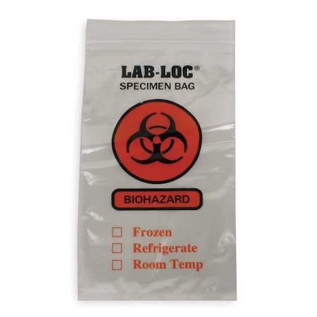 Specimen Transfer Bag, 10 In. L, PK1000 MPN:LAB20610