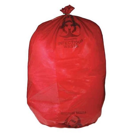 Biohazard Bags, 30 to 32 gal., Red, PK250 MPN:RIWB142405