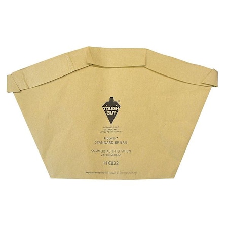 Vacuum Bag, 1-Ply, Paper Bag, 10 PK MPN:11C832