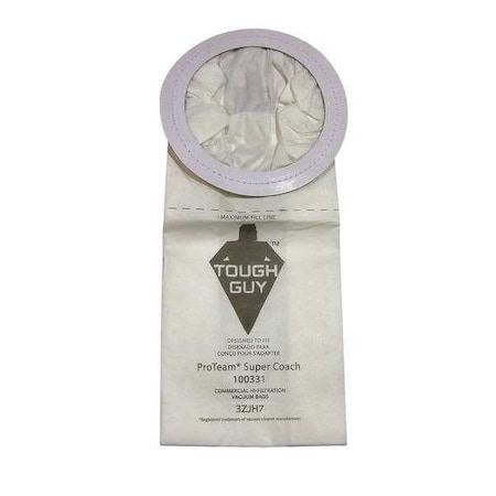 Vacuum Bag, 2-ply, Paper Bag, 10 PK MPN:3ZJH7